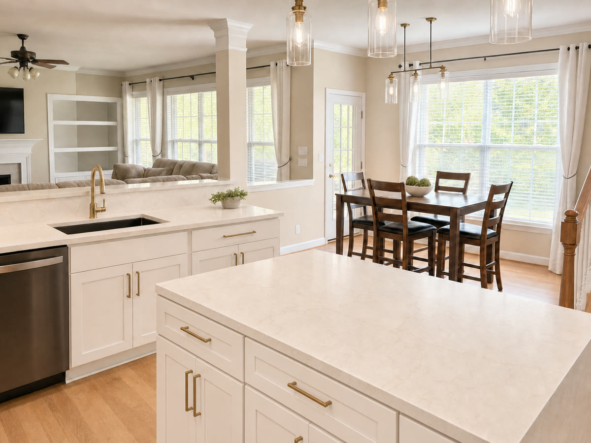 Design-locked kitchen render